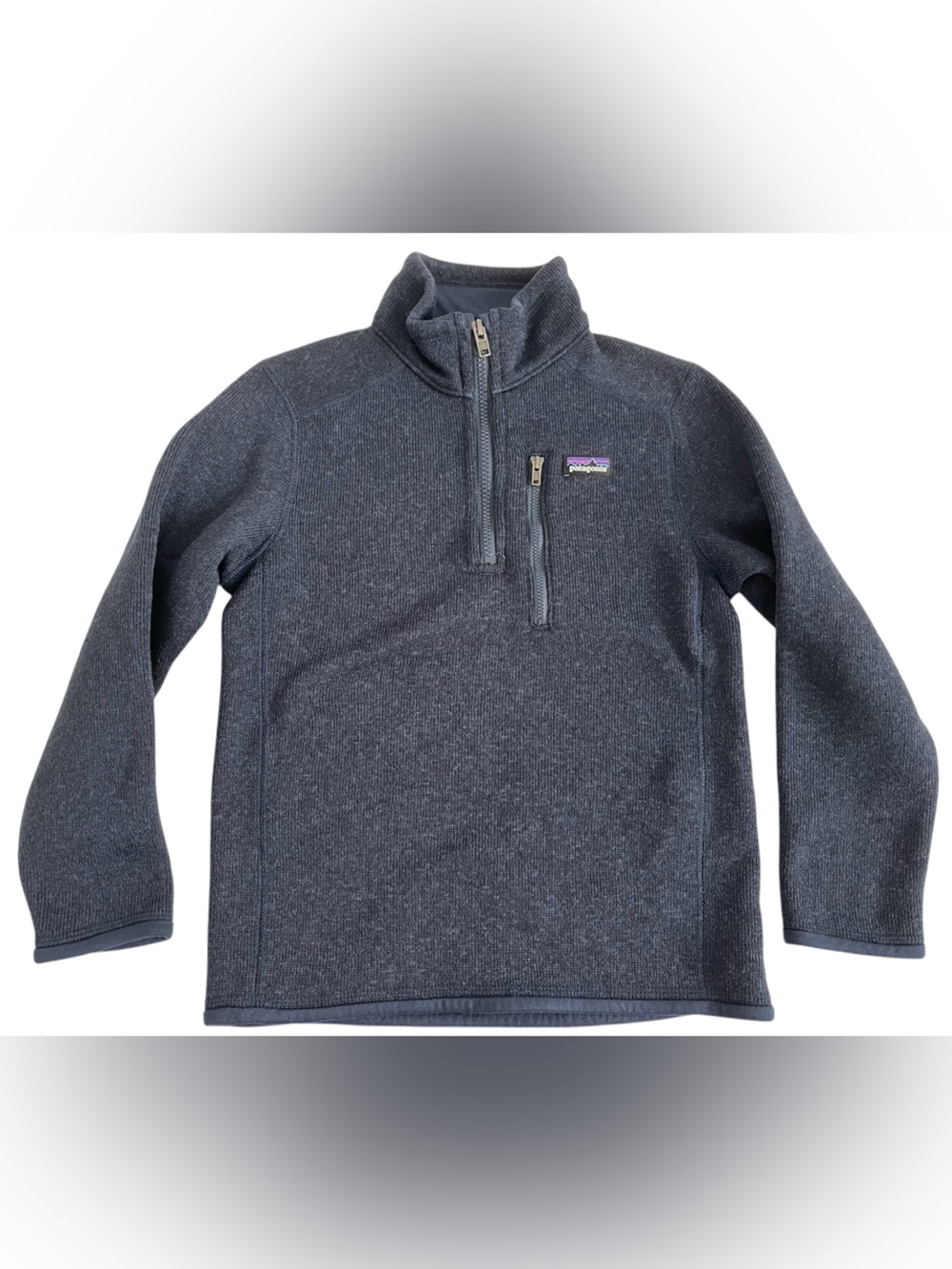 Patagonia Kids Navy knit Half-Zip Fleece Pullover